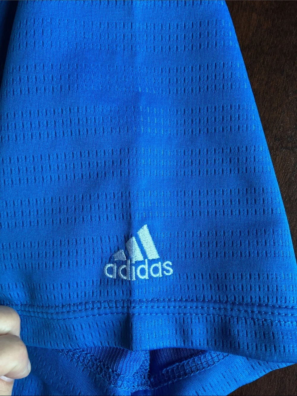 adidas Royal Blue Kids Polo with Thunder Logo